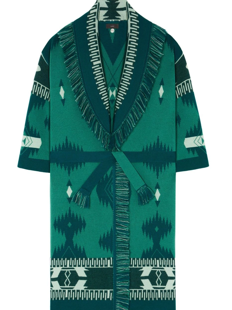 Cheap virgin-wool cardigan patterned-jacquard Women Alanui 0404